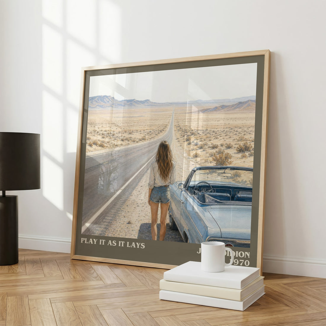 Play It as It Lays literary print framed by window – literary home decor