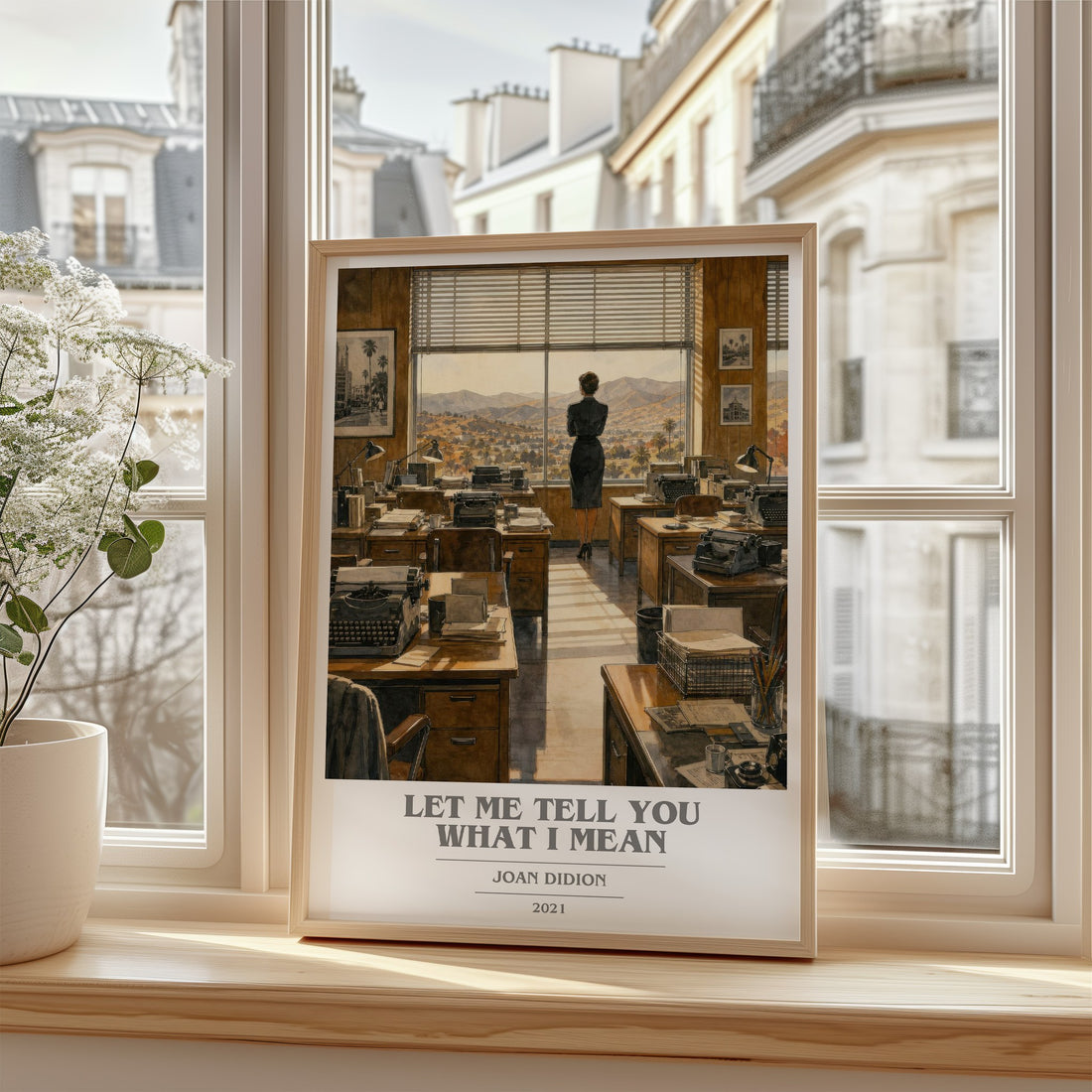 Let Me Tell You What I Mean book cover poster colour and style options – Joan Didion book art