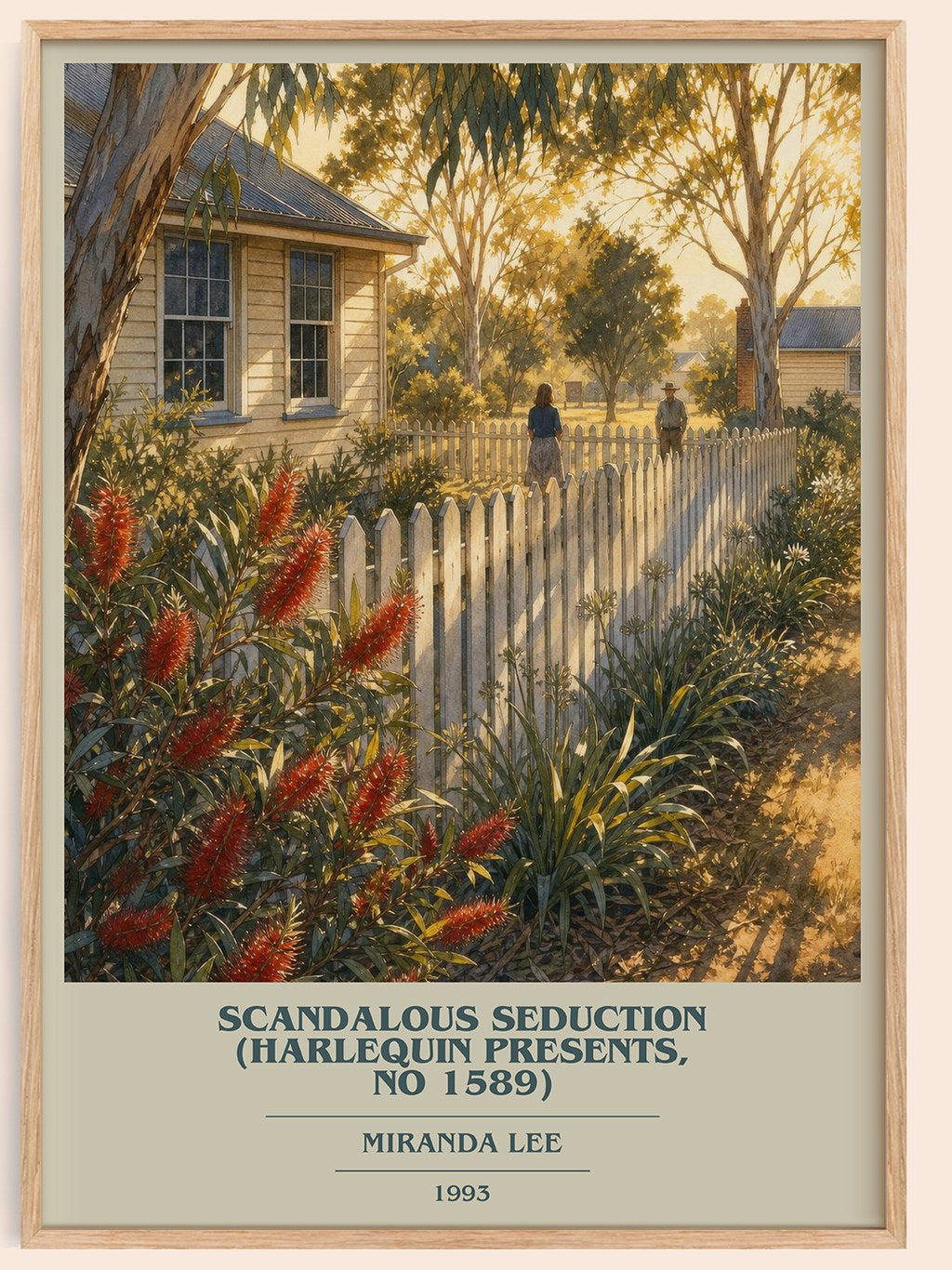 Scandalous Seduction (Harlequin Presents, No 1589) book cover book poster by Miranda Lee – framed literary art print