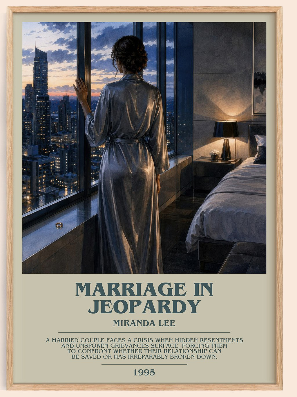 Marriage In Jeopardy bookish book poster by Miranda Lee – framed literary art print