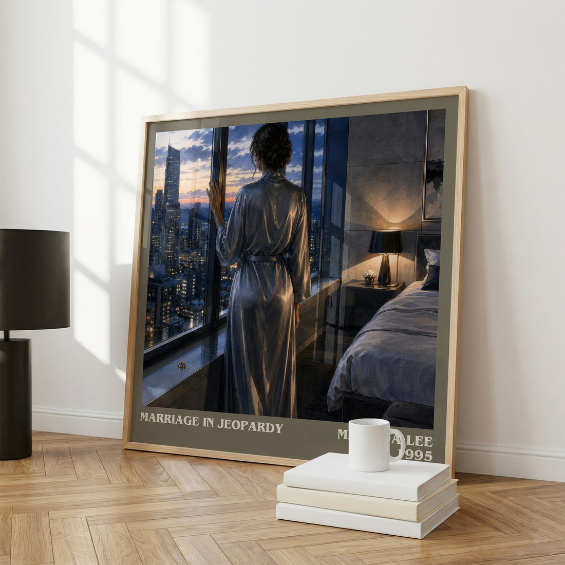 Marriage In Jeopardy literary print framed by window – literary home decor