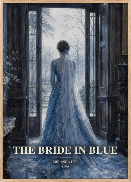 The Bride In Blue Book Watercolour Illustration by Miranda Lee