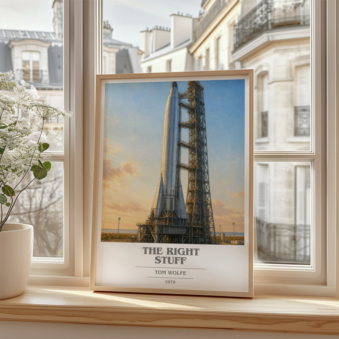 The Right Stuff book cover poster colour and style options – Tom Wolfe book art