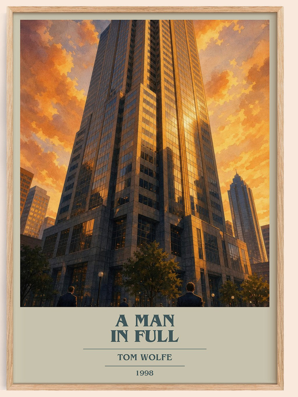 A Man in Full book cover book poster by Tom Wolfe – framed literary art print