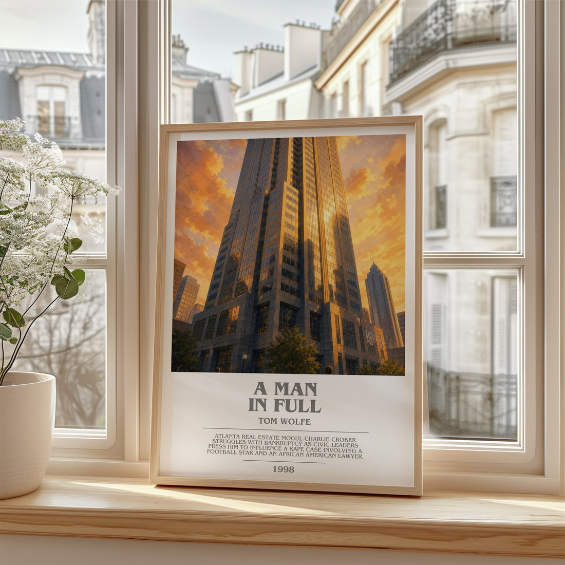 A Man in Full bookish poster colour and style options – Tom Wolfe book art