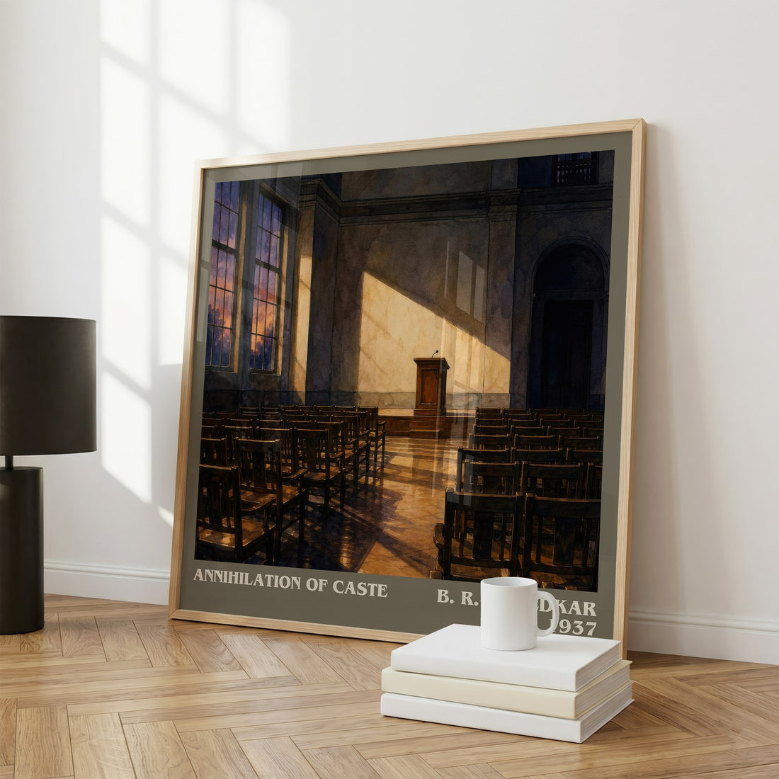 Annihilation of caste literary print framed by window – literary home decor