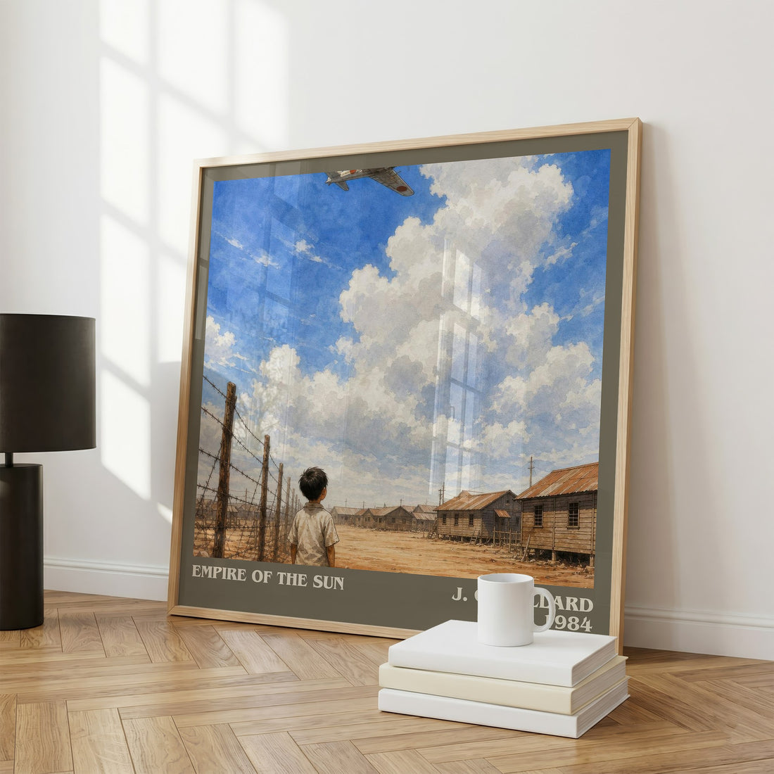 Empire of the Sun literary print framed by window – literary home decor