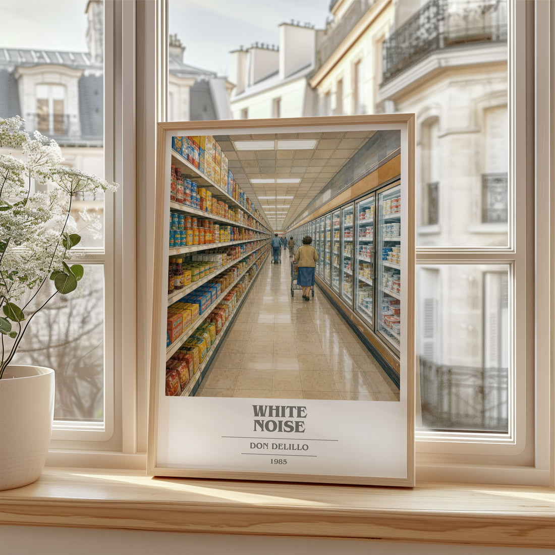 White Noise book cover poster colour and style options – Don DeLillo book art