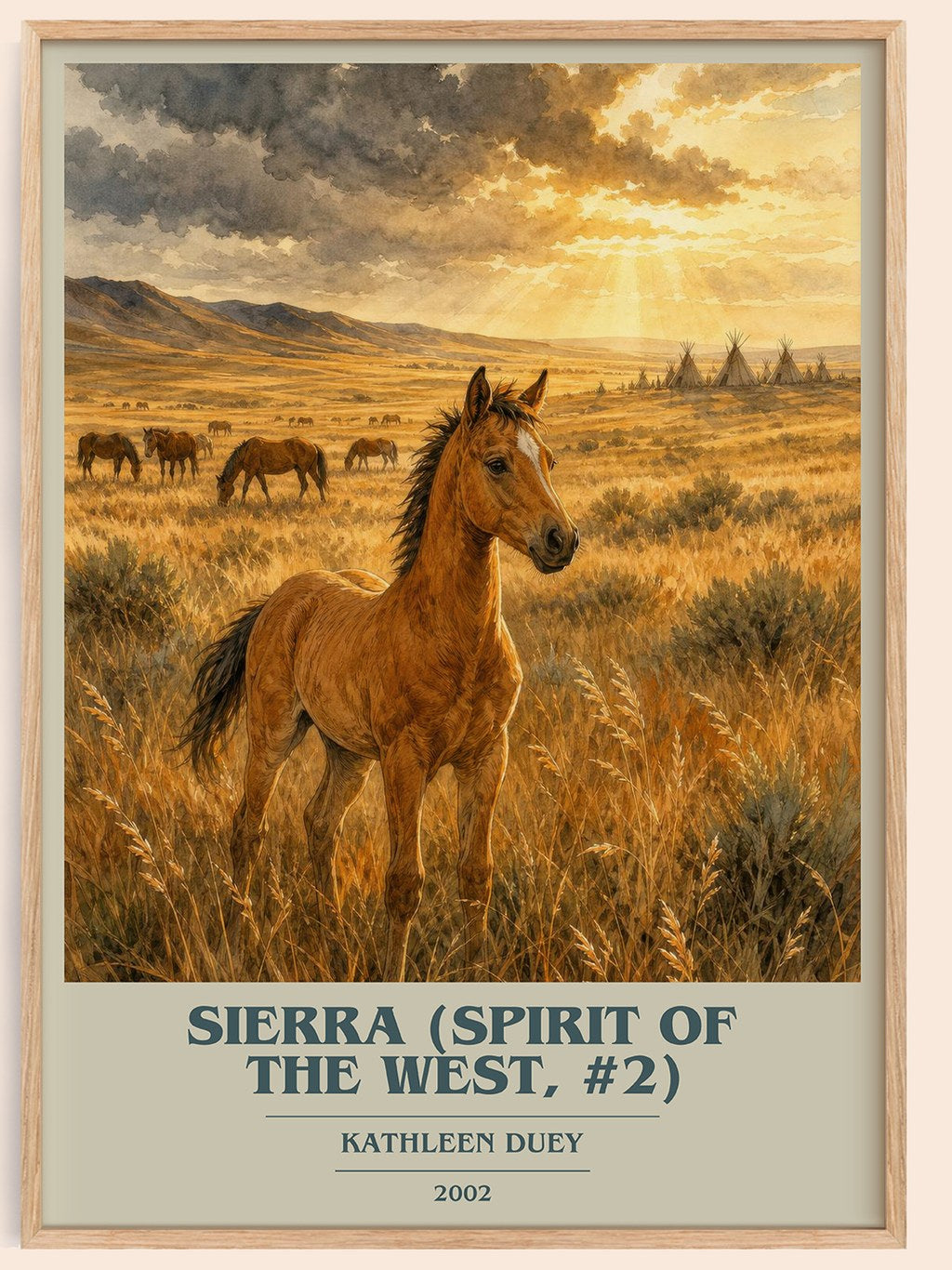 Sierra (Spirit of the West, #2) book cover book poster by Kathleen Duey – framed literary art print