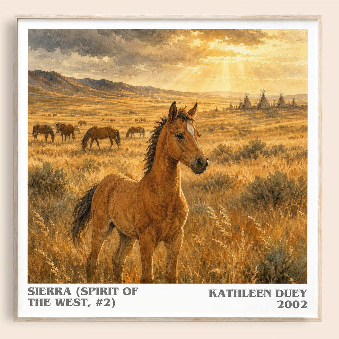 Sierra (Spirit of the West, #2) literary book poster by Kathleen Duey – framed literary art print
