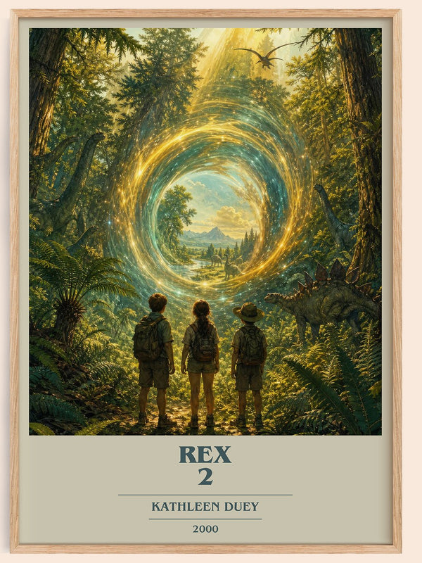 Rex 2 book cover book poster by Kathleen Duey – framed literary art print