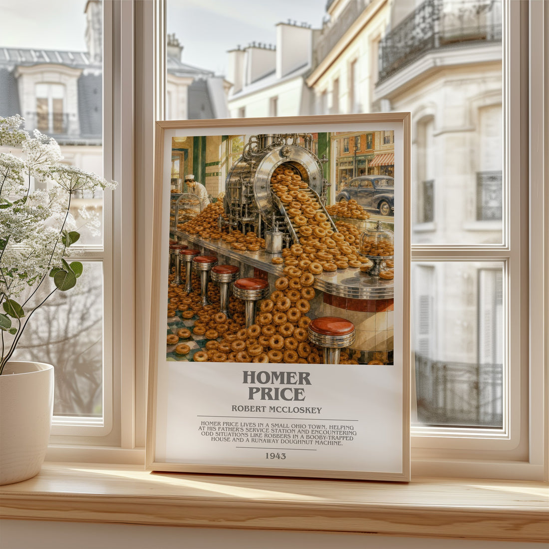 Homer Price bookish poster colour and style options – Robert McCloskey book art