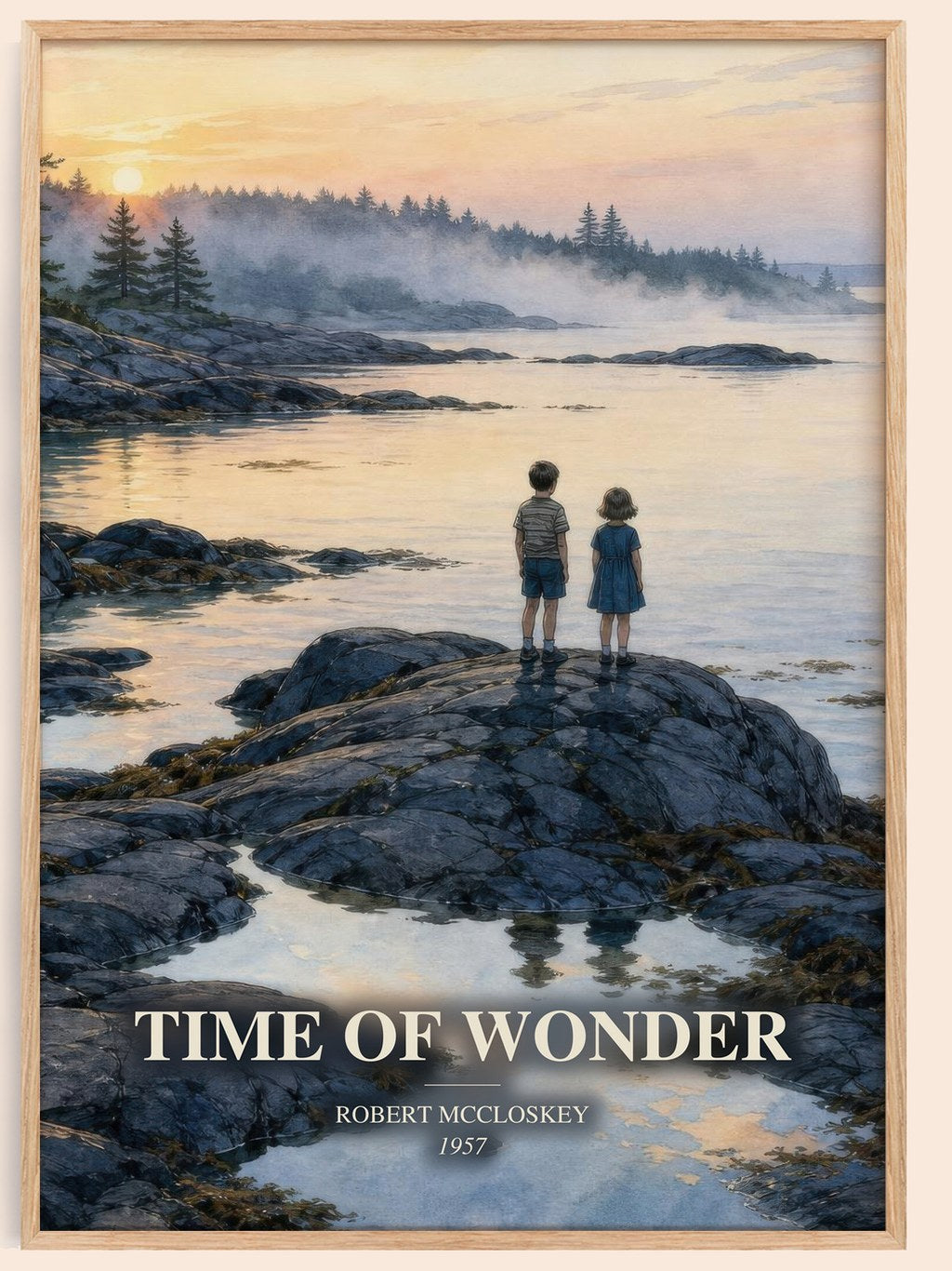 Time of Wonder watercolour book poster by Robert McCloskey – framed literary art print