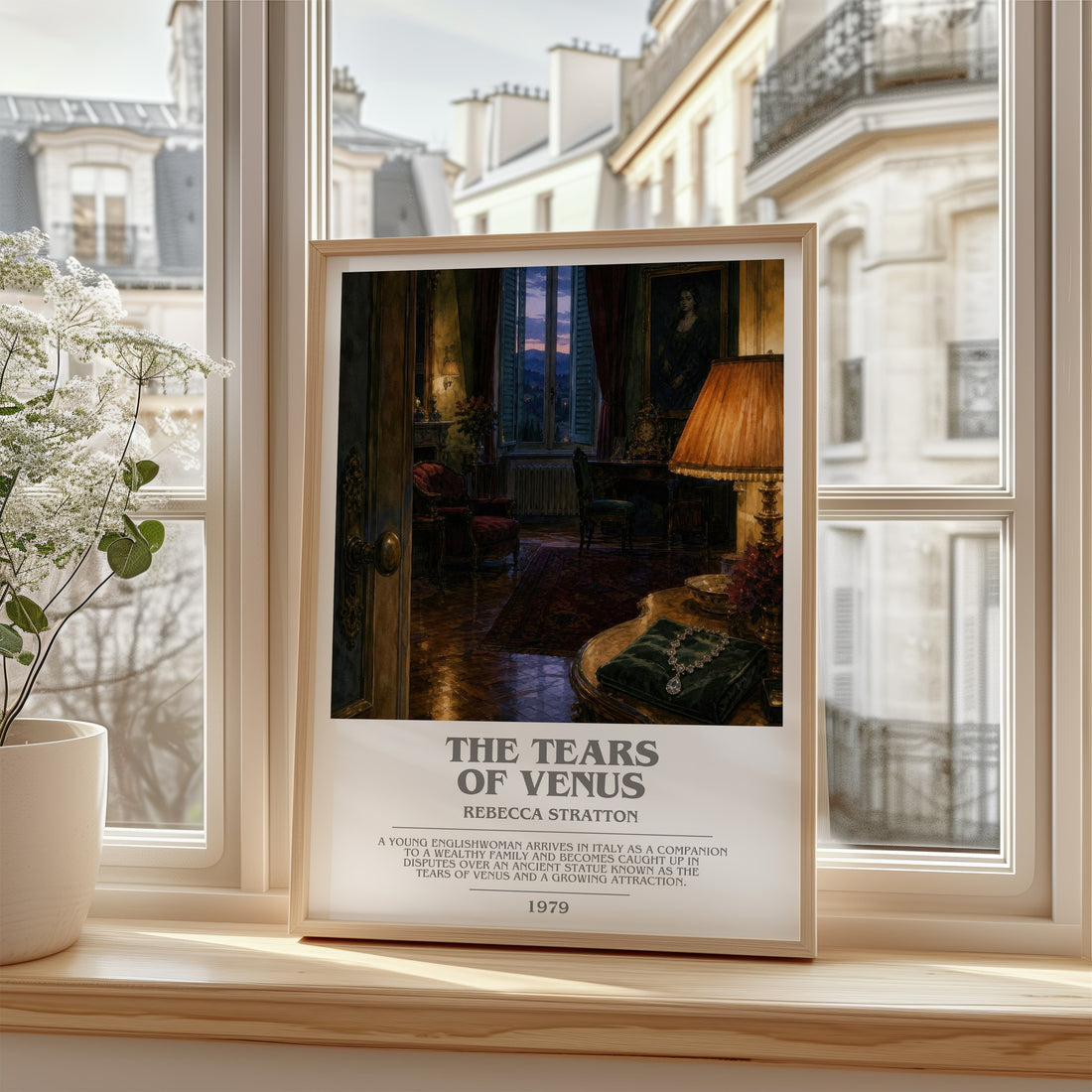 The Tears of Venus bookish poster colour and style options – Rebecca Stratton book art