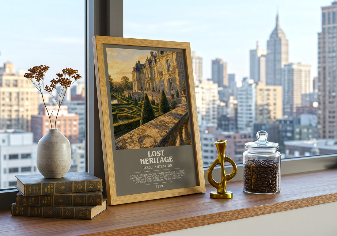 Lost heritage bookish print framed by window – literary home decor