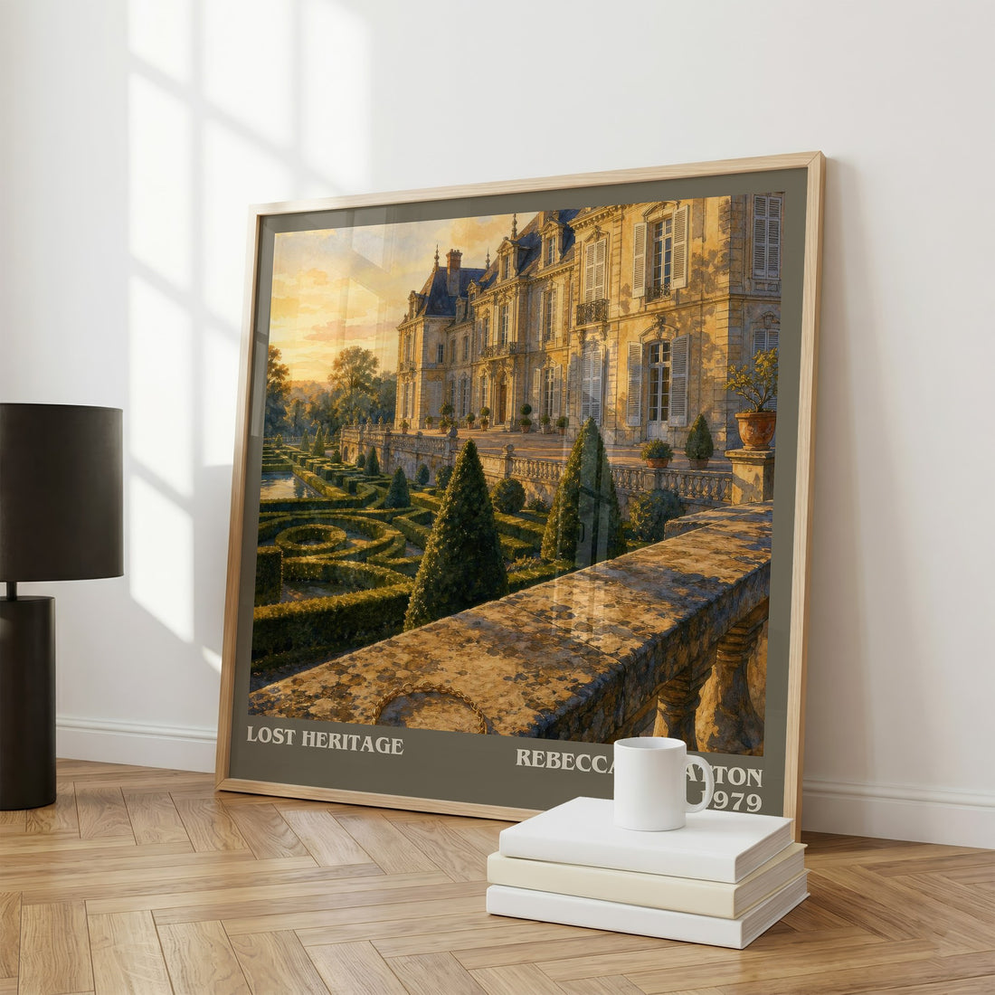 Lost heritage literary print framed by window – literary home decor