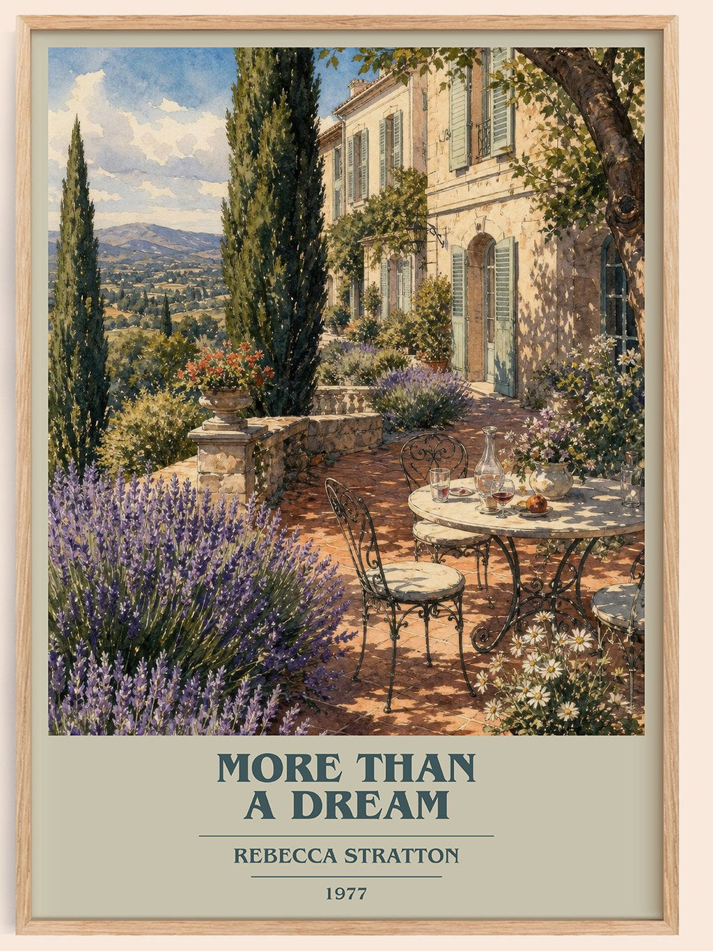 More Than a Dream book cover book poster by Rebecca Stratton – framed literary art print
