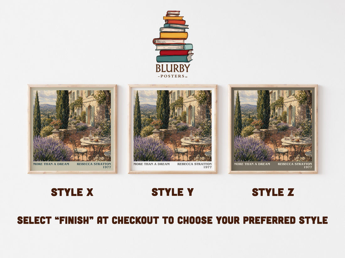 More Than a Dream literary print in frame leaning in hallway – romance wall art (mockup)