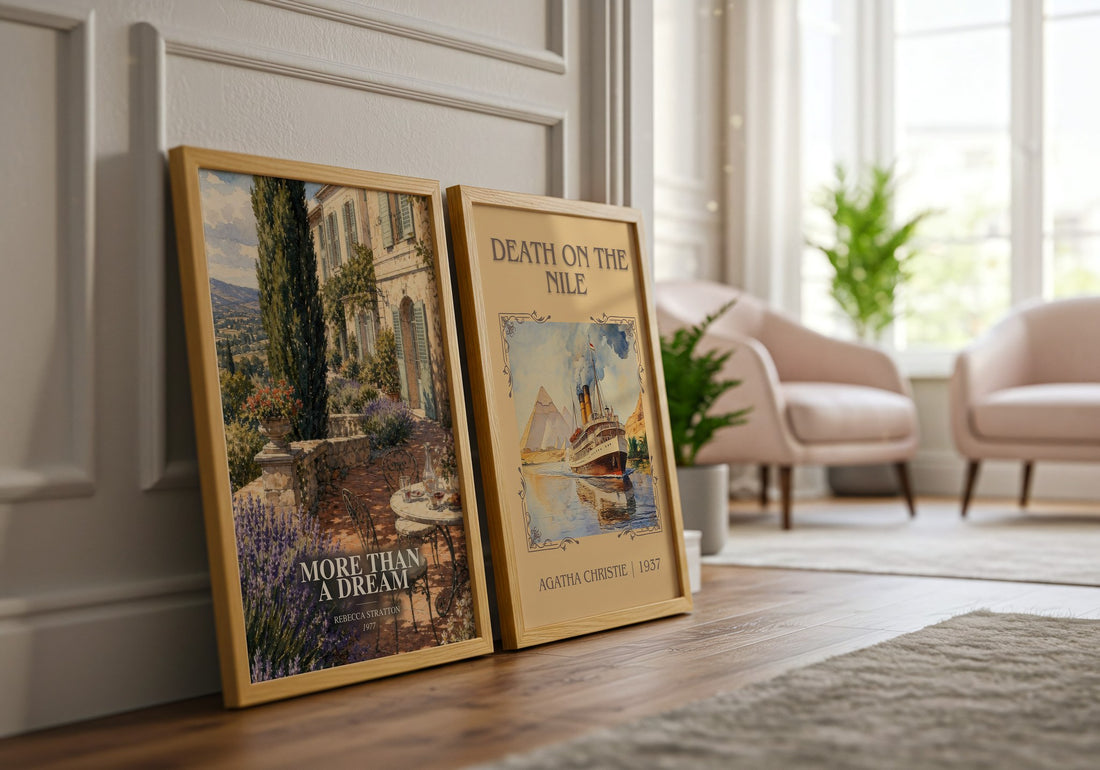 More Than a Dream watercolour print framed by window – literary home decor
