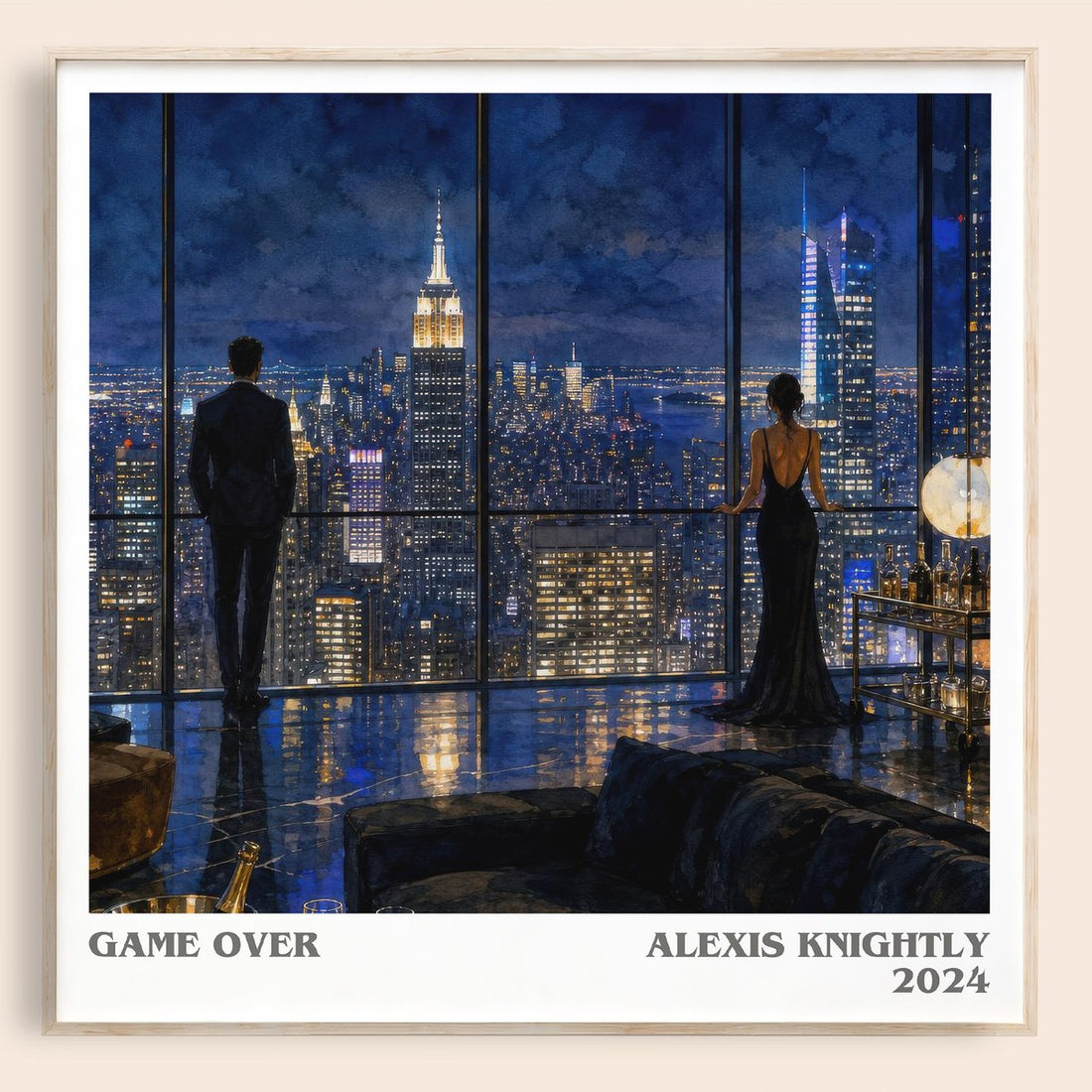 Game Over literary book poster by Alexis Knightly – framed literary art print