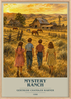 Mystery Ranch Book Cover Poster by Gertrude Chandler Warner