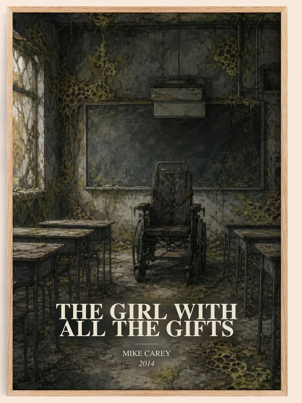 The Girl with All the Gifts watercolour book poster by Mike Carey – framed literary art print