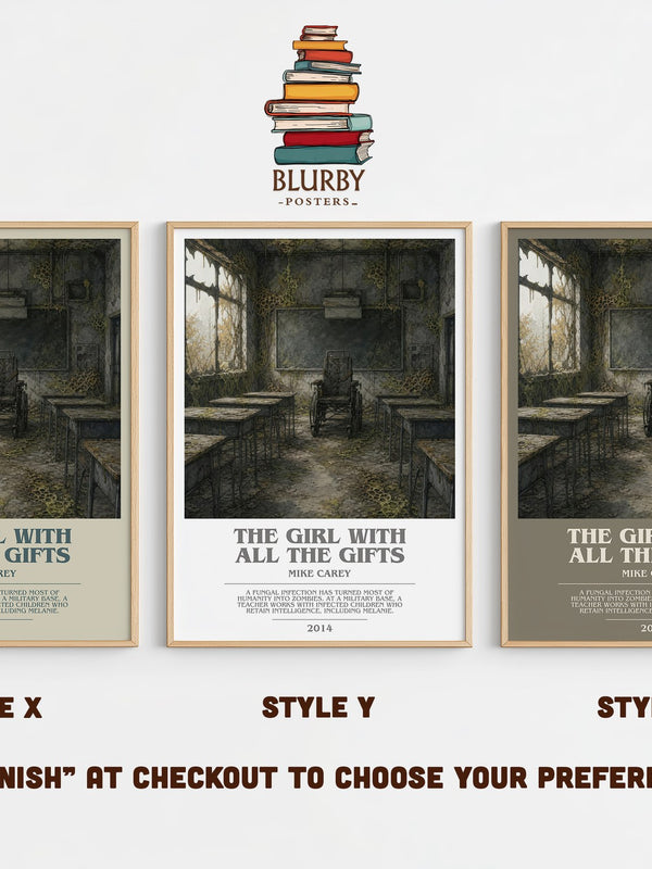 The Girl with All the Gifts bookish print in frame leaning in hallway – dystopian wall art