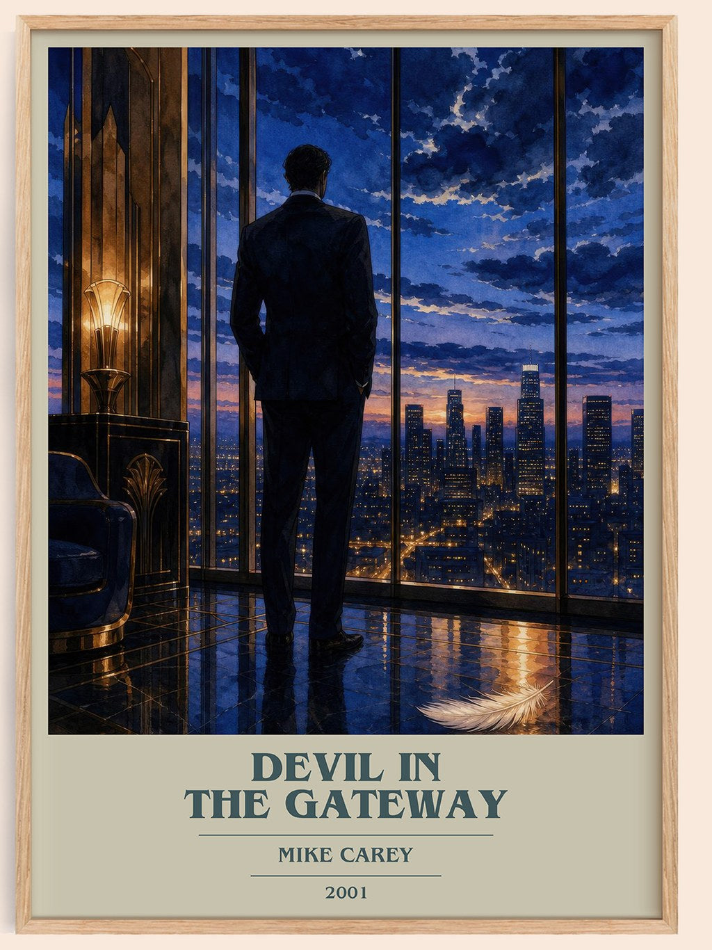 Devil in the Gateway book cover book poster by Mike Carey – framed literary art print