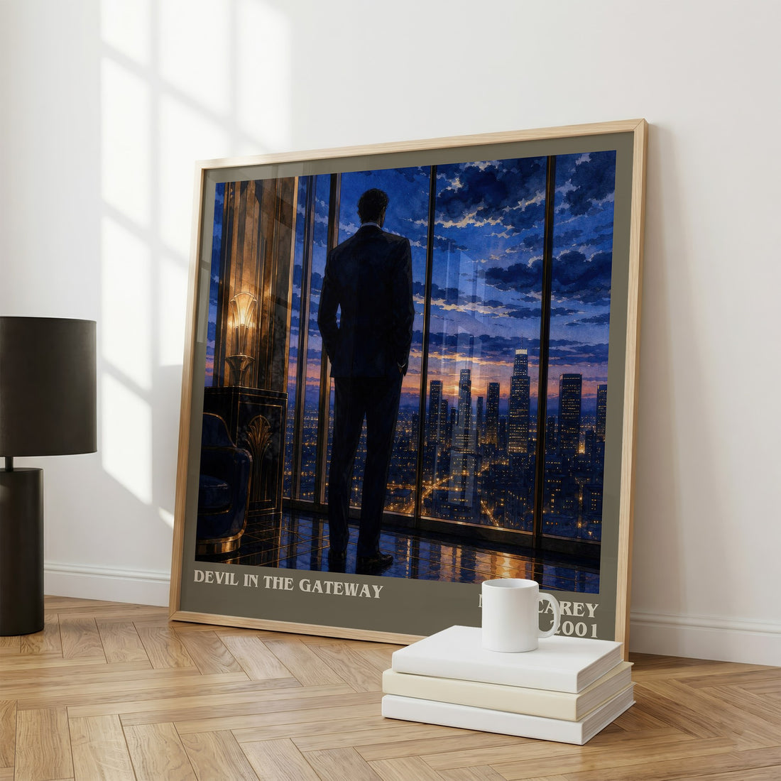 Devil in the Gateway literary print framed by window – literary home decor
