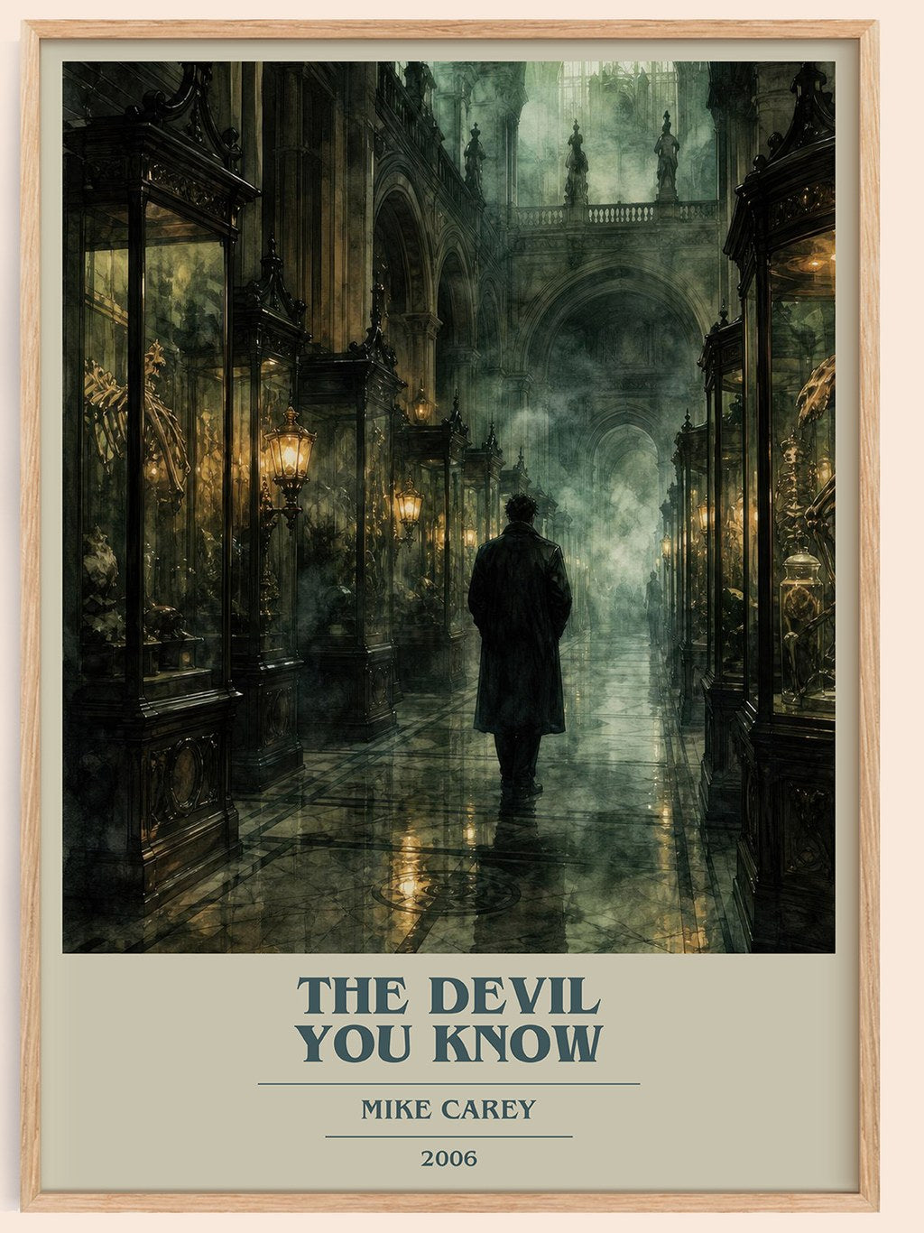 The Devil You Know book cover book poster by Mike Carey – framed literary art print