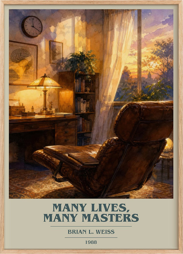 Many Lives, Many Masters Book Cover Poster by Brian L. Weiss