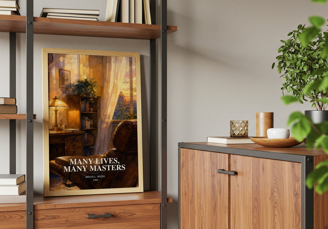 Many Lives, Many Masters book watercolour illustration paper finish options – matte satin gloss