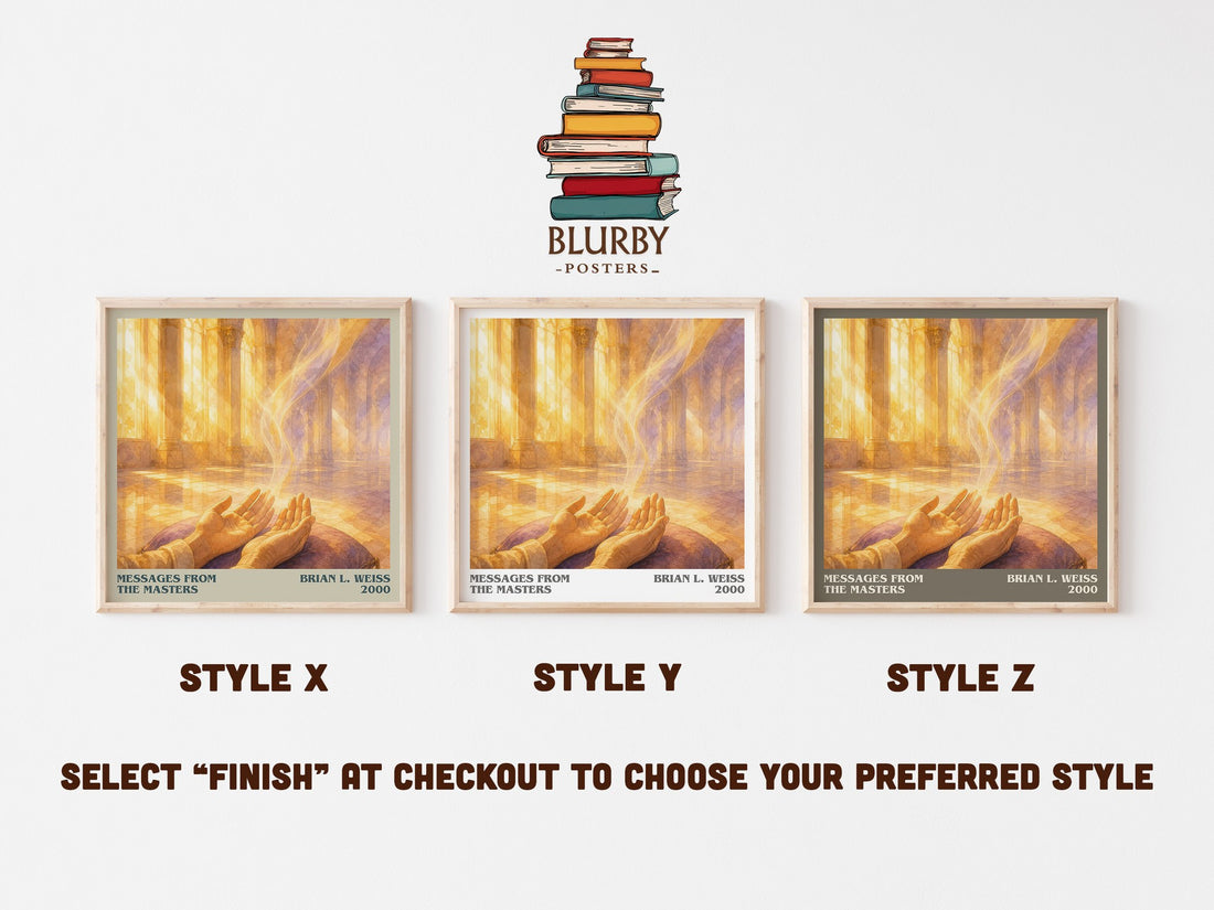 Messages from the masters literary print in frame leaning in hallway – non fiction wall art (mockup)