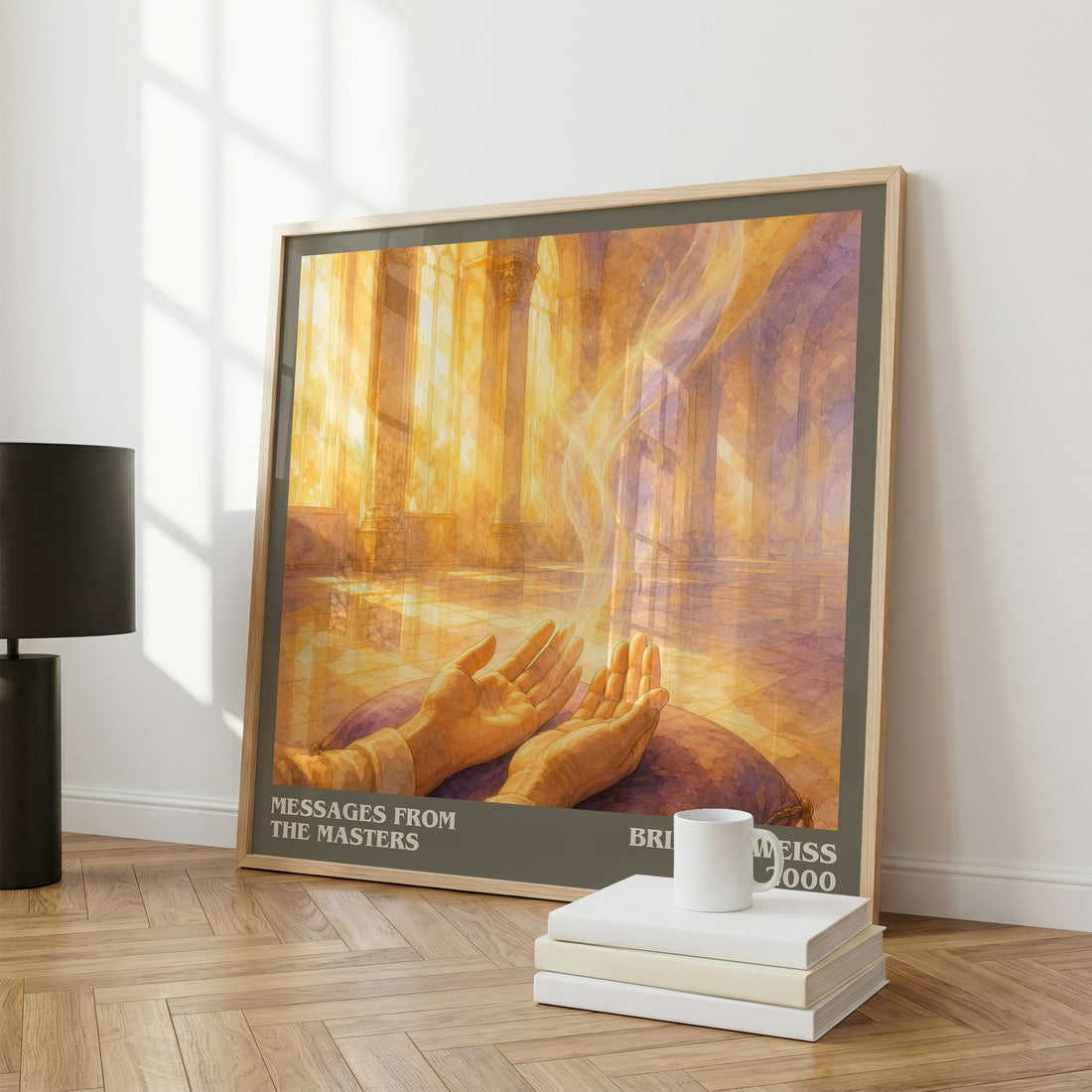 Messages from the masters literary print framed by window – literary home decor
