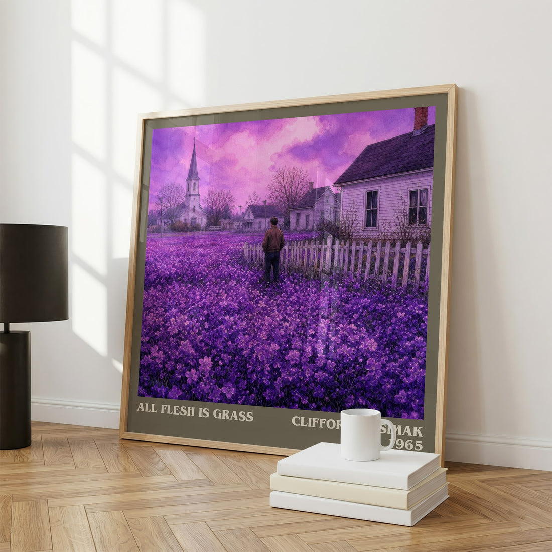 All Flesh Is Grass literary print framed by window – literary home decor