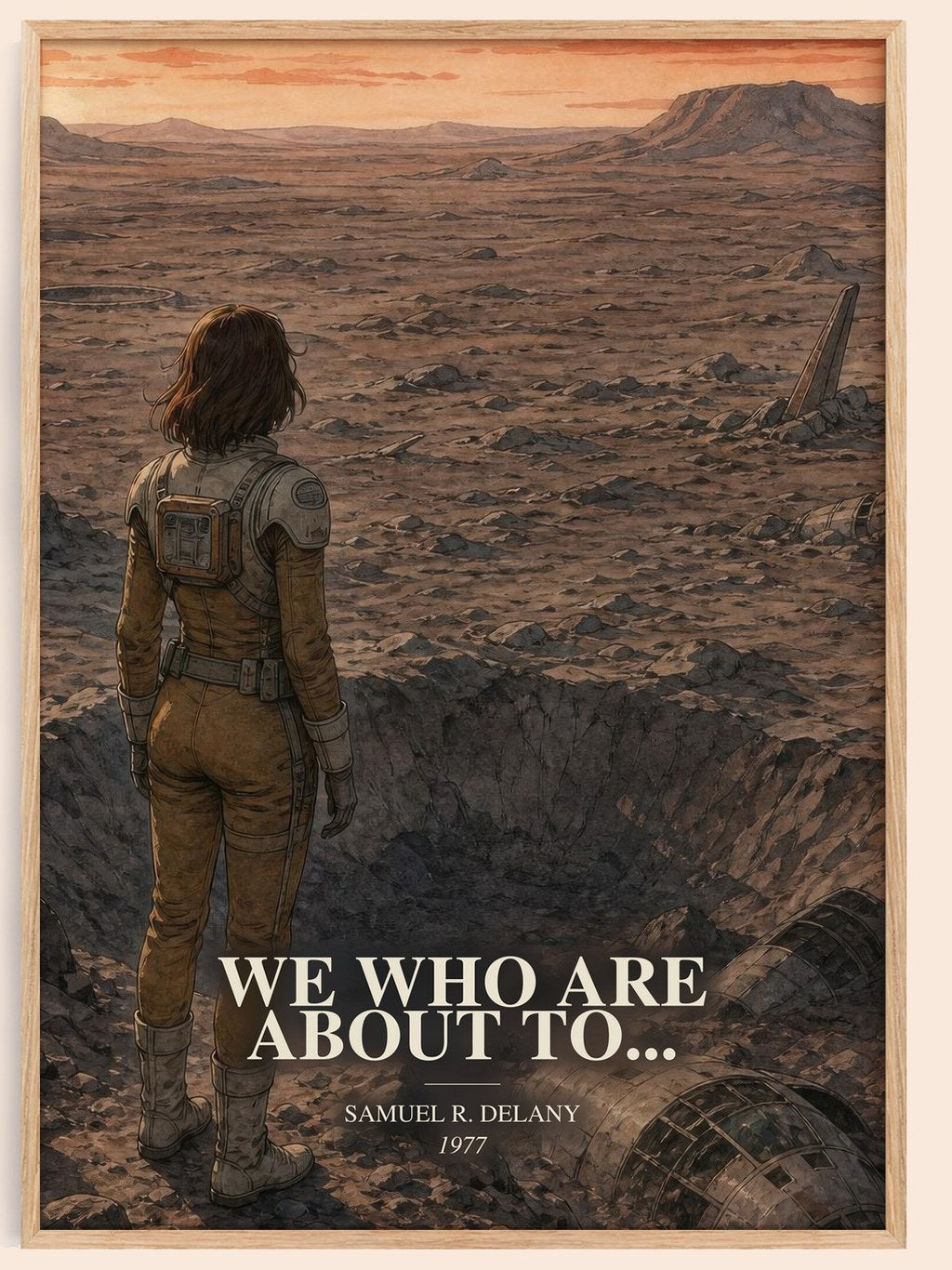 We Who Are About To... watercolour book poster by Samuel R. Delany – framed literary art print