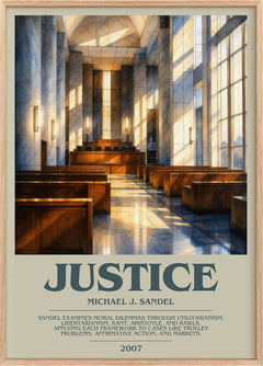 Justice Bookish Wall Art by Michael J. Sandel