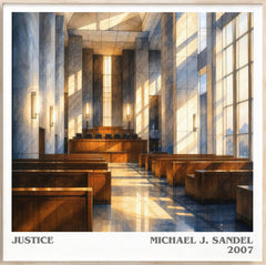 Justice Literary Art Print by Michael J. Sandel