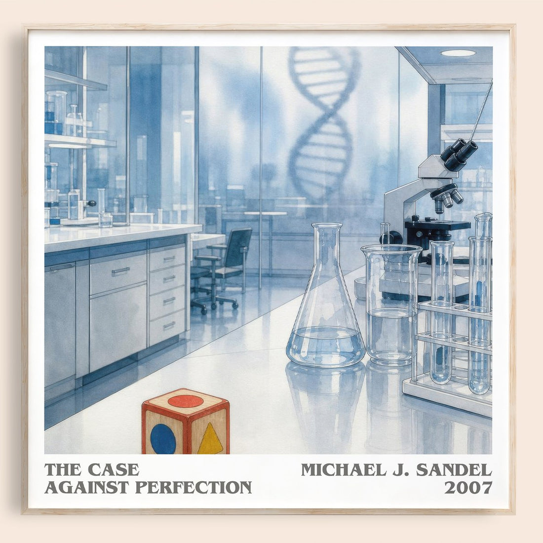 The Case against Perfection literary book poster by Michael J. Sandel – framed literary art print