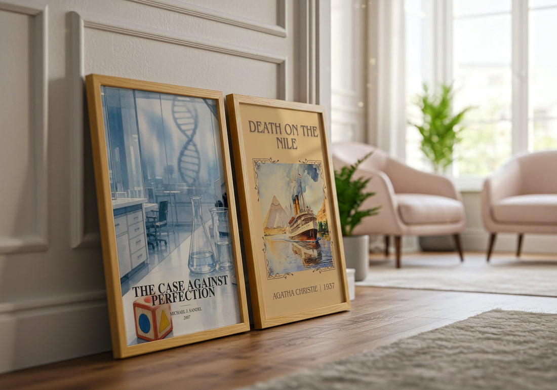 The Case against Perfection watercolour print framed by window – literary home decor