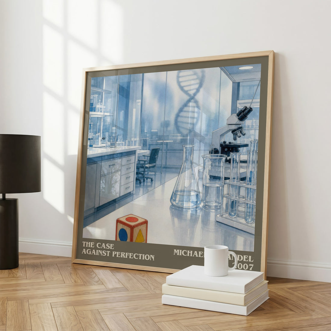 The Case against Perfection literary print framed by window – literary home decor