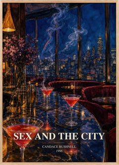 Sex and the City Book Watercolour Illustration by Candace Bushnell
