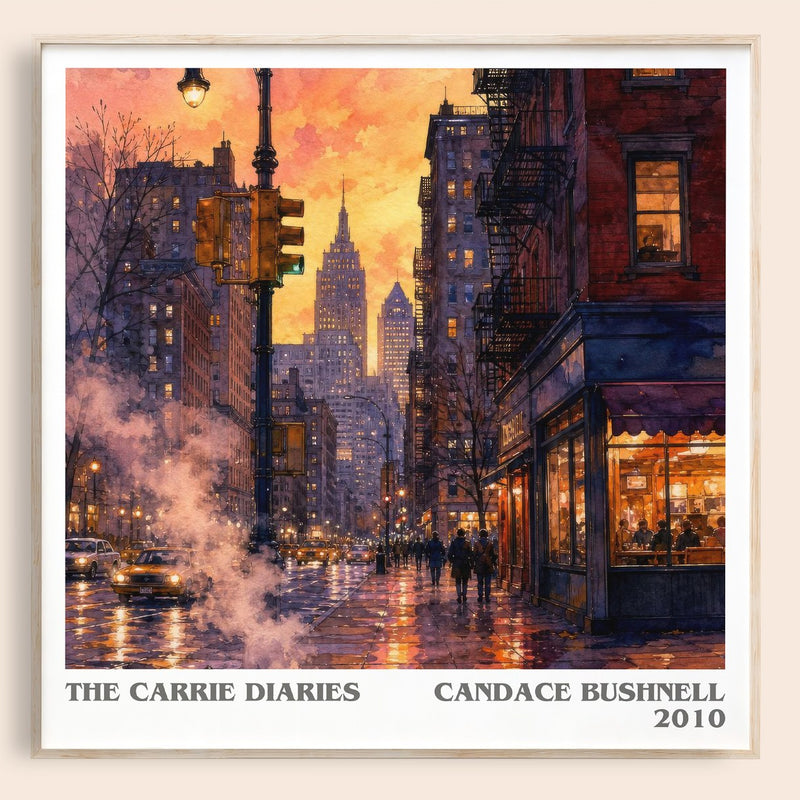 The Carrie diaries literary book poster by Candace Bushnell – framed literary art print