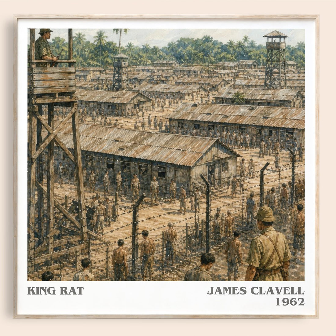 King Rat literary book poster by James Clavell – framed literary art print