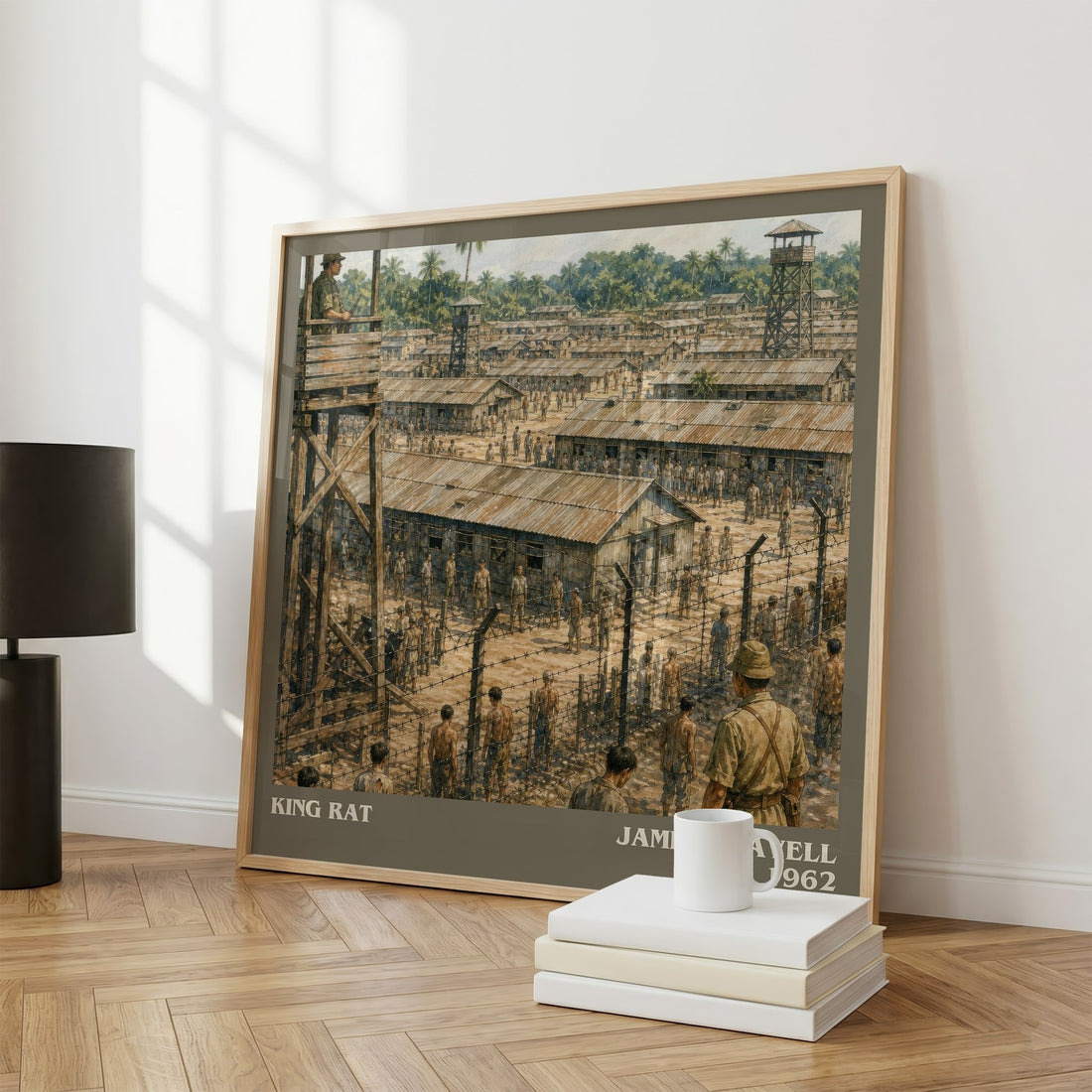 King Rat literary print framed by window – literary home decor