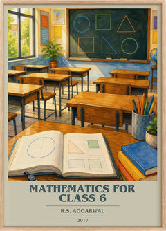 Mathematics For Class 6 Book Cover Poster by R.S. Aggarwal