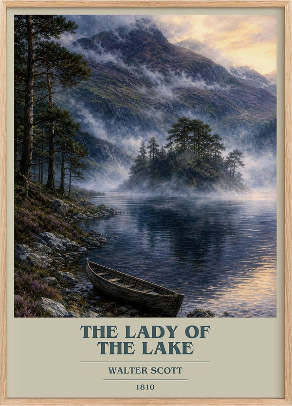 The lady of the lake Book Cover Poster by Walter Scott