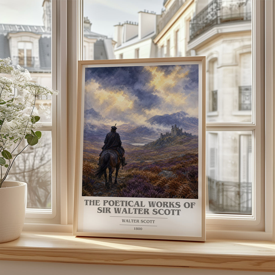 The poetical works of Sir Walter Scott book cover poster colour and style options – Walter Scott book art