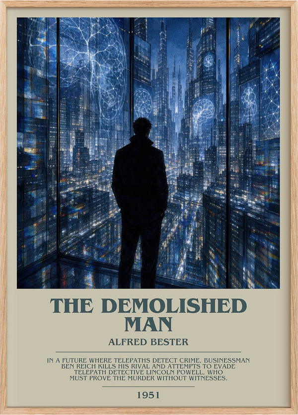 The Demolished Man Bookish Wall Art by Alfred Bester