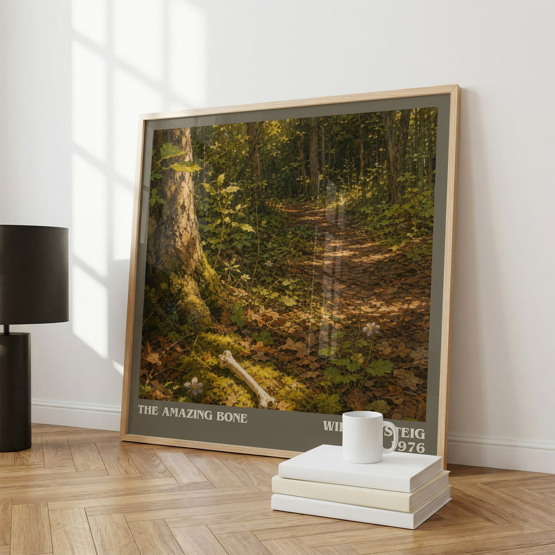The amazing bone literary print framed by window – literary home decor